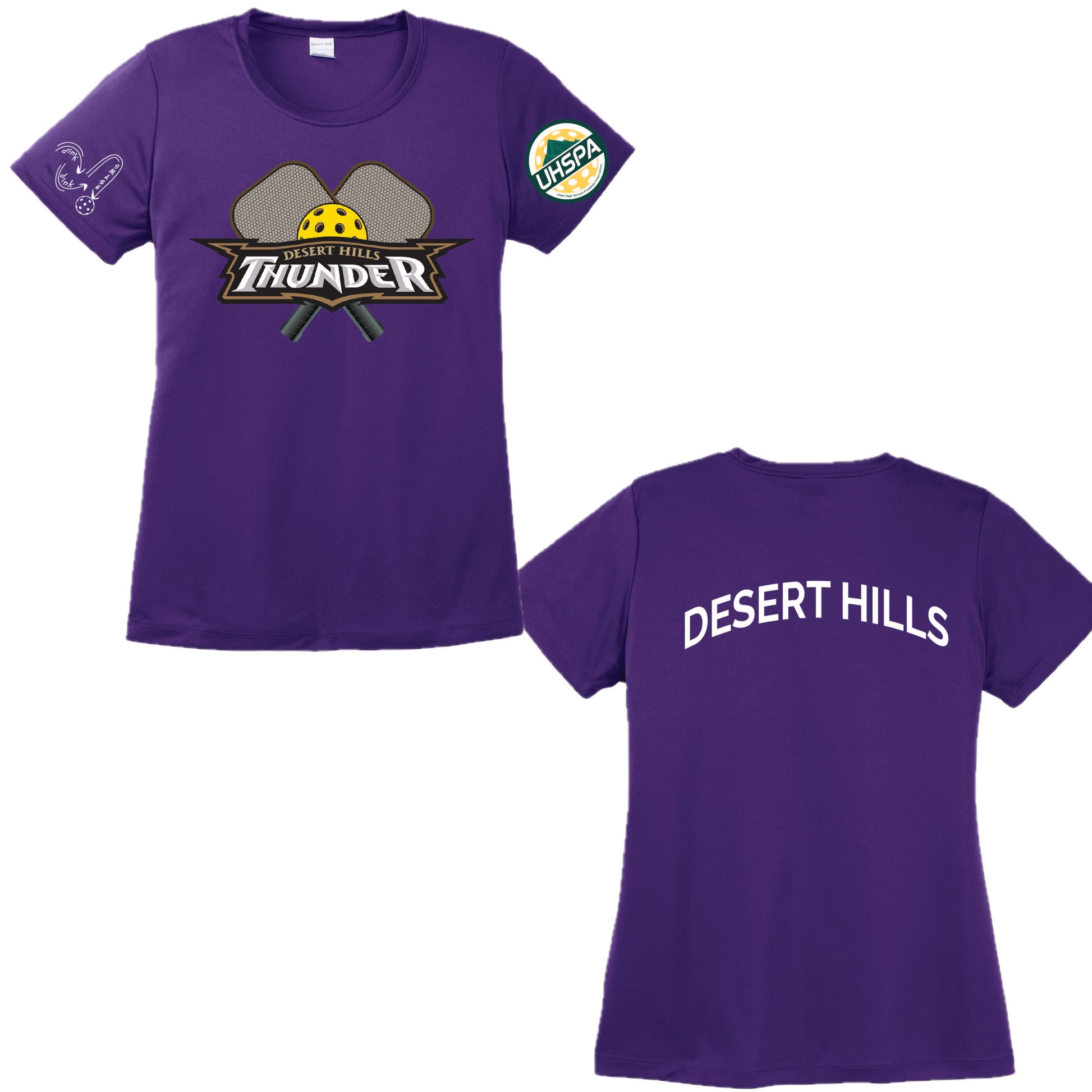 Desert Hills High UHSPA | Women's Short Sleeve Crewneck T-Shirts | 100% Polyester