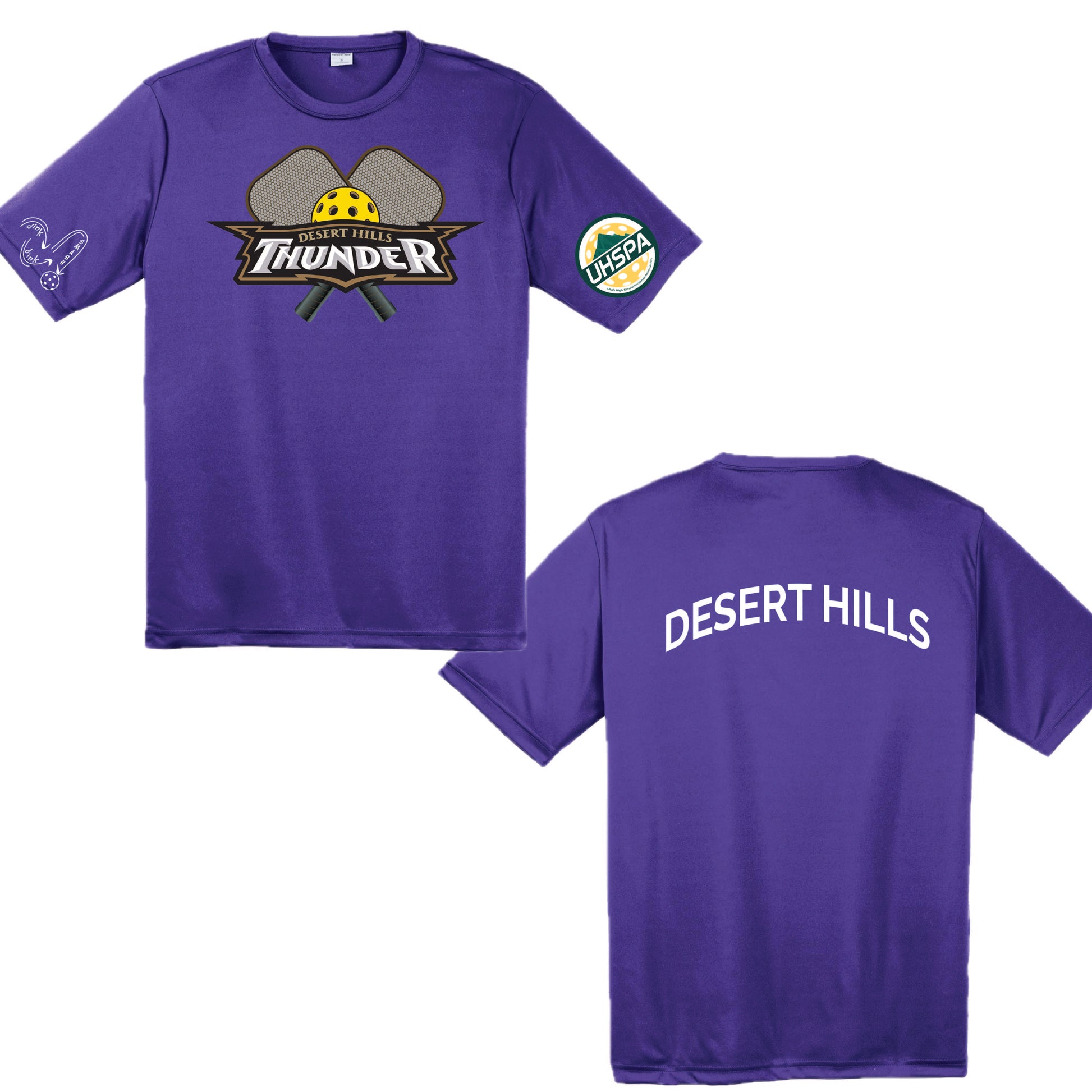 Desert Hills High USHPA | Men's Short Sleeve Crewneck T-Shirts | 100% Polyester