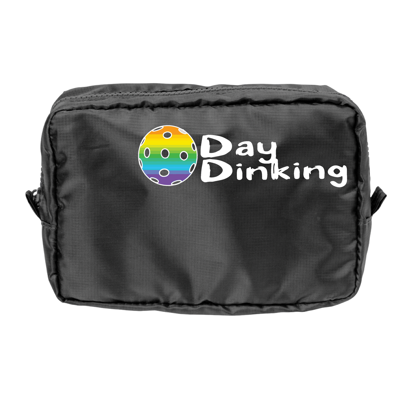 Day Dinking With Pickleballs (Customizable) | Pickleball Dimensional Pouch Bag | Small Size Court Dimensional Bag