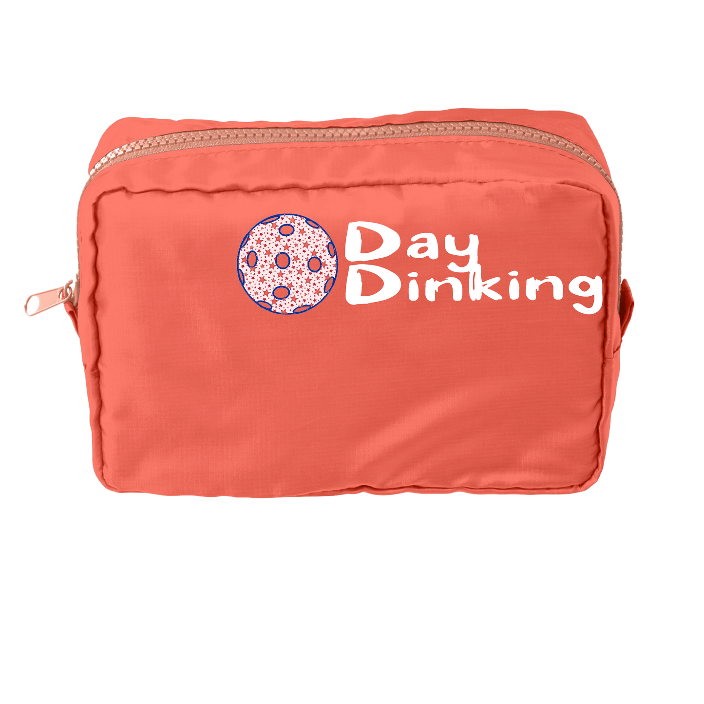 Day Dinking With Pickleballs (Customizable) | Pickleball Dimensional Pouch Bag | Small Size Court Dimensional Bag