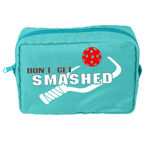 Don't Get Smashed With Pickleballs (Customizable) | Pickleball Dimensional Pouch Bag | Small Size Court Dimensional Bag