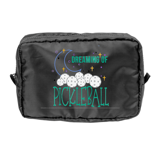 Dreaming Of Pickleball | Pickleball Dimensional Pouch Bag | Small Size Court Dimensional Bag