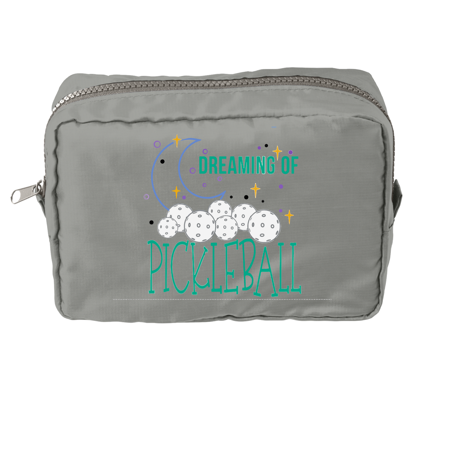 Dreaming Of Pickleball | Pickleball Dimensional Pouch Bag | Small Size Court Dimensional Bag