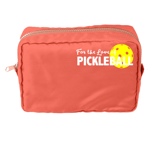 For The Love Of Pickleball | Pickleball Dimensional Pouch Bag | Small Size Court Dimensional Bag