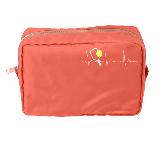 Pickleball Heartbeat EKG | Pickleball Dimensional Pouch Bag | Small Size Court Dimensional Bag