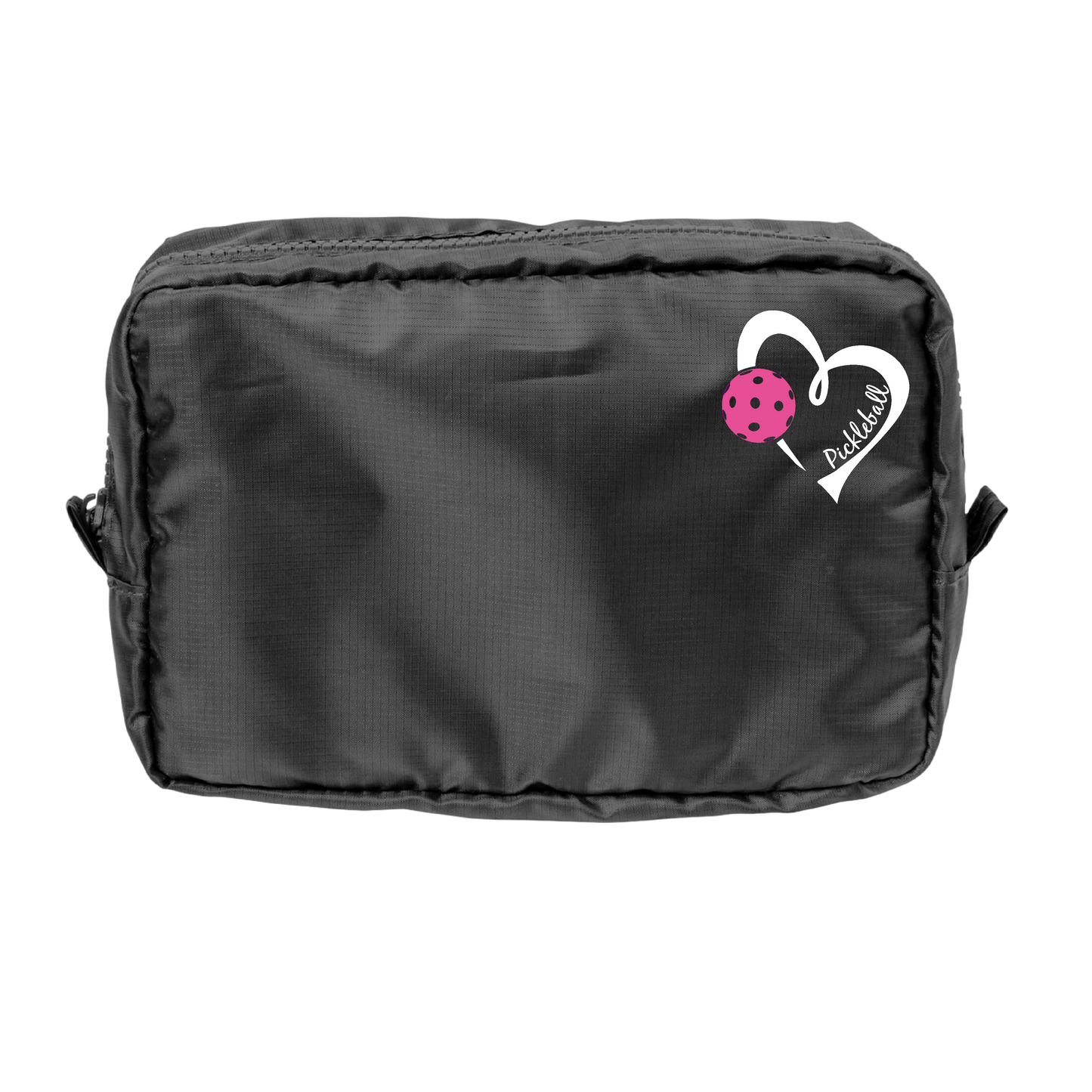 Pickleball Love (Pink And Purple) | Pickleball Dimensional Pouch Bag | Small Size Court Dimensional Bag