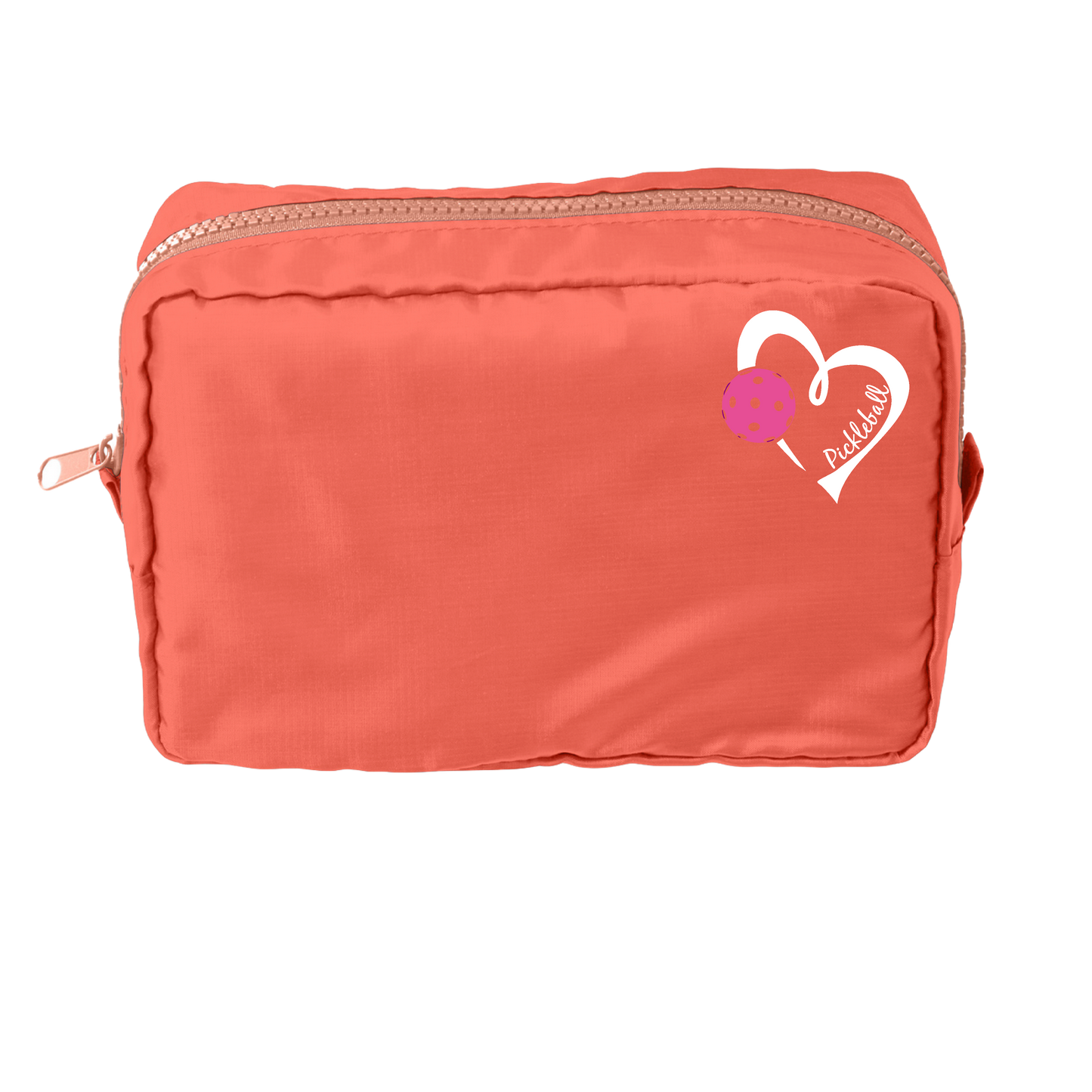 Pickleball Love (Pink And Purple) | Pickleball Dimensional Pouch Bag | Small Size Court Dimensional Bag