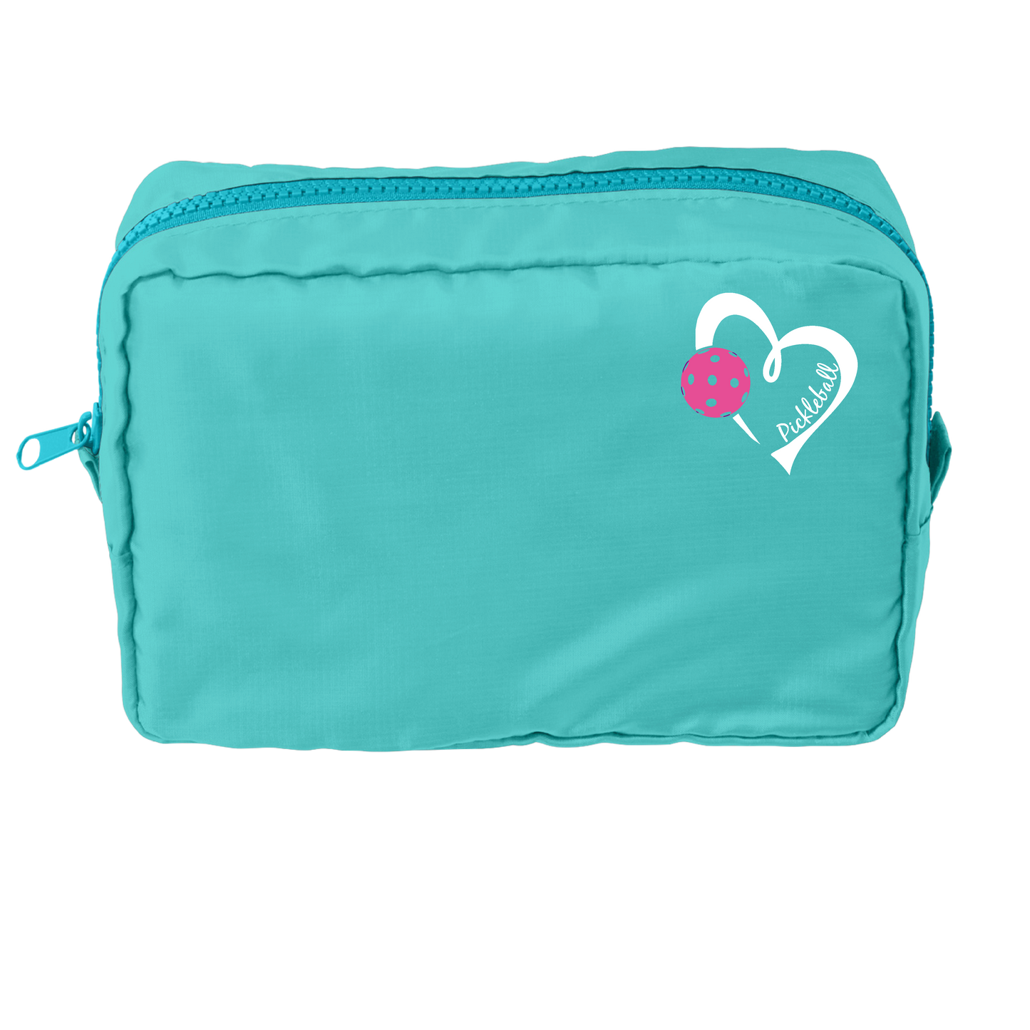 Pickleball Love (Pink And Purple) | Pickleball Dimensional Pouch Bag | Small Size Court Dimensional Bag