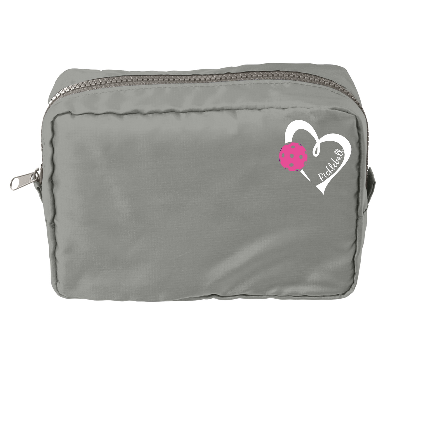 Pickleball Love (Pink And Purple) | Pickleball Dimensional Pouch Bag | Small Size Court Dimensional Bag