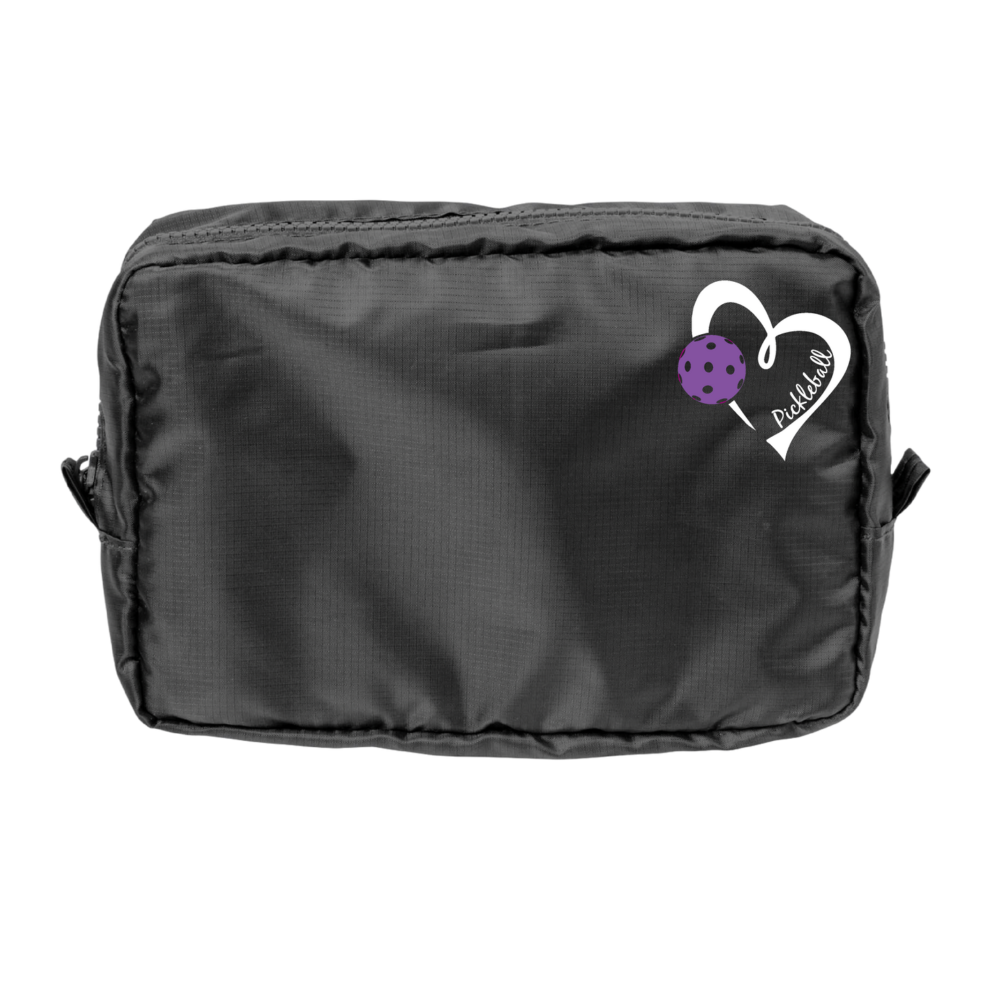 Pickleball Love (Pink And Purple) | Pickleball Dimensional Pouch Bag | Small Size Court Dimensional Bag