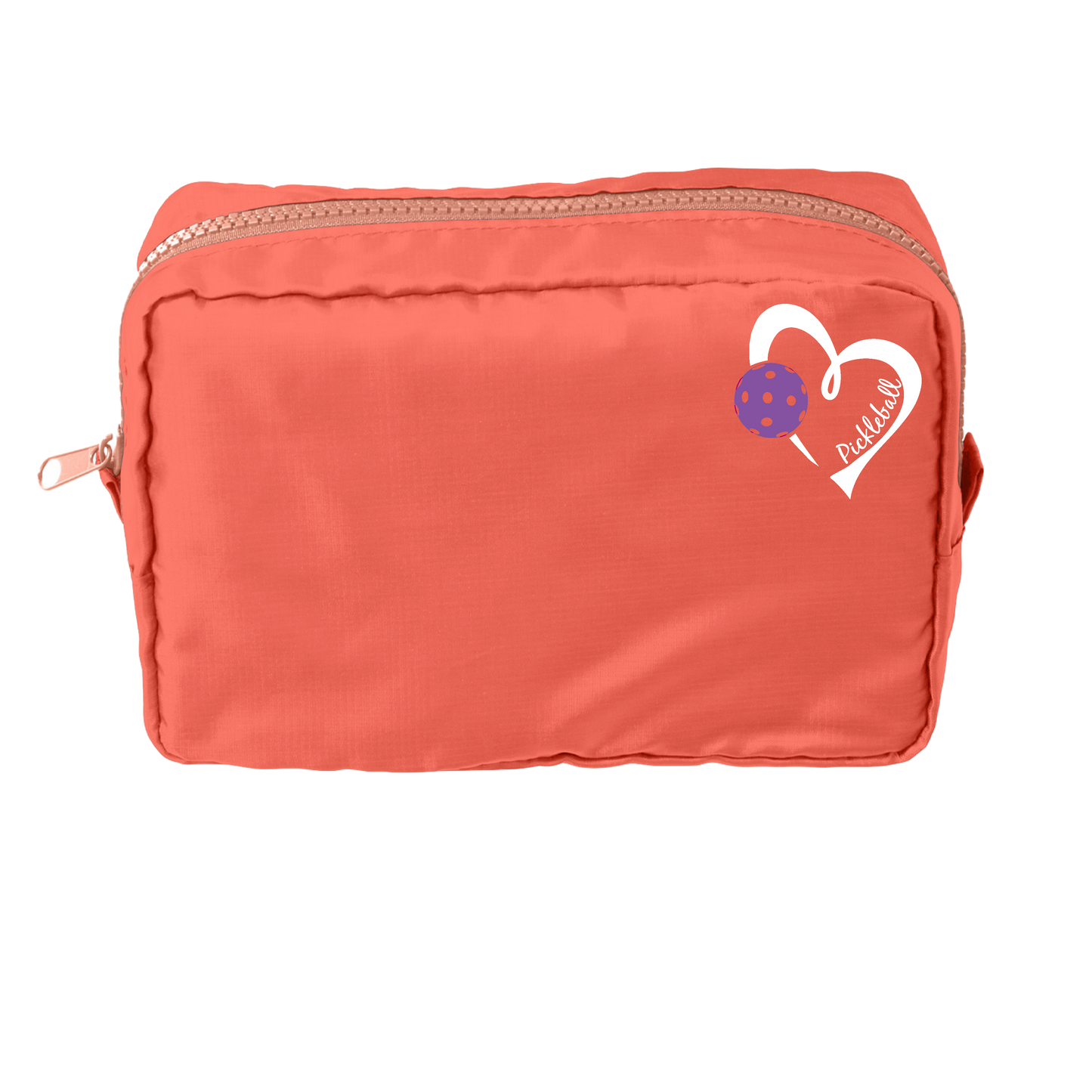 Pickleball Love (Pink And Purple) | Pickleball Dimensional Pouch Bag | Small Size Court Dimensional Bag