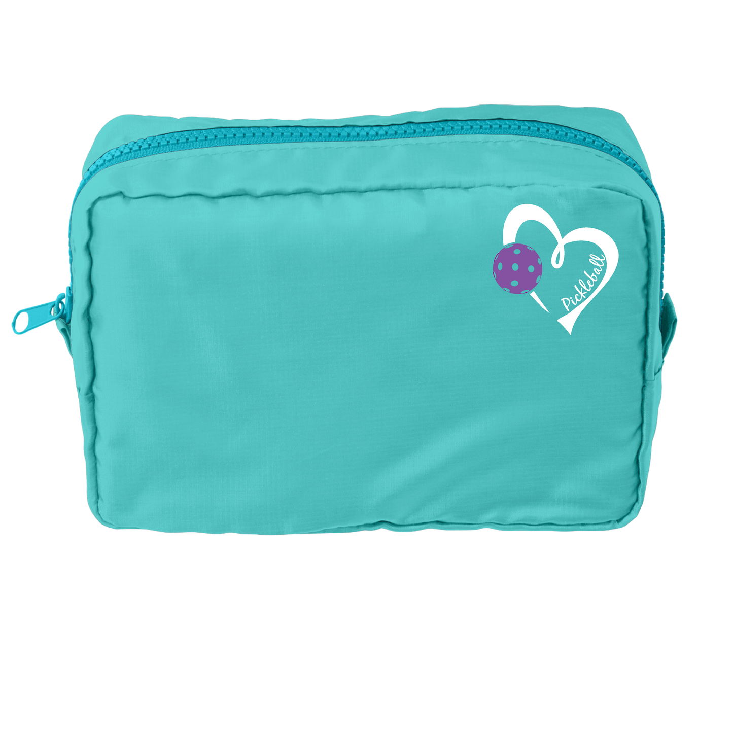 Pickleball Love (Pink And Purple) | Pickleball Dimensional Pouch Bag | Small Size Court Dimensional Bag