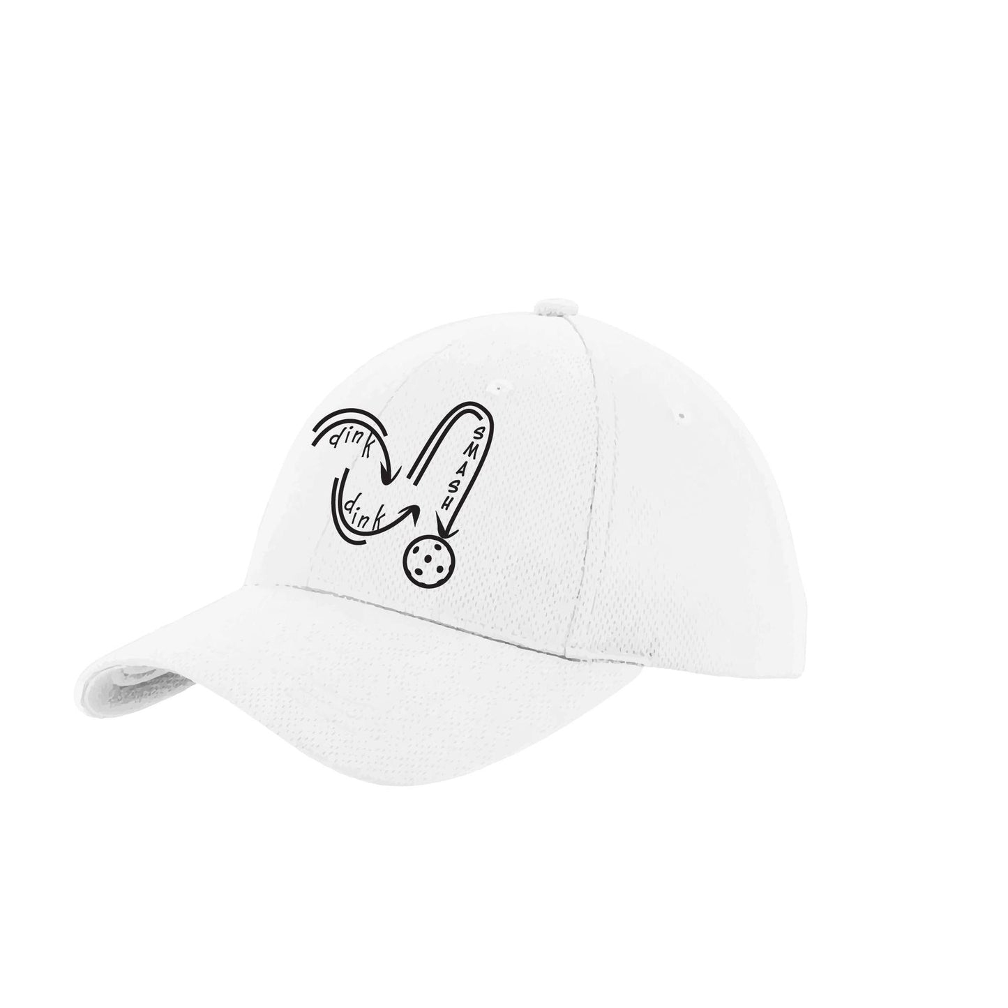 Dink Dink Smash (Black) Custom | Pickleball Hat | Moisture-Wicking 100% Polyester