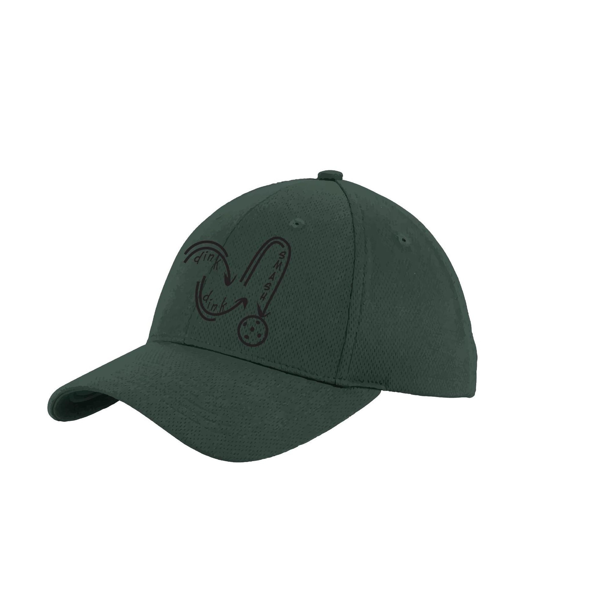 Dink Dink Smash (Black) Customizable | Pickleball Hat | Moisture-Wicking 100% Polyester