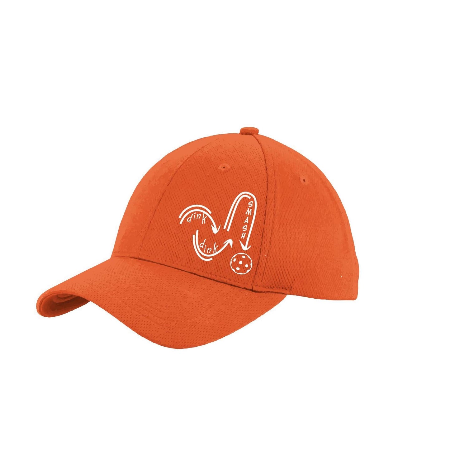 Dink Dink Smash (White) Custom | Pickleball Hat | Moisture-Wicking 100% Polyester