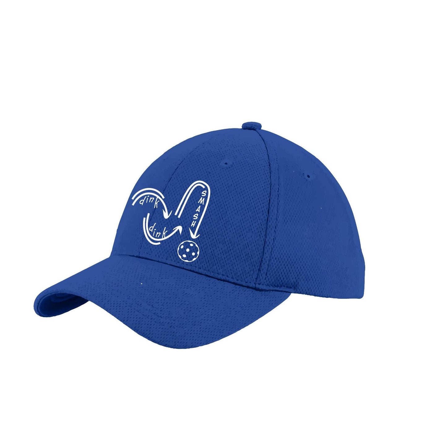 Dink Dink Smash (White) Custom | Pickleball Hat | Moisture-Wicking 100% Polyester