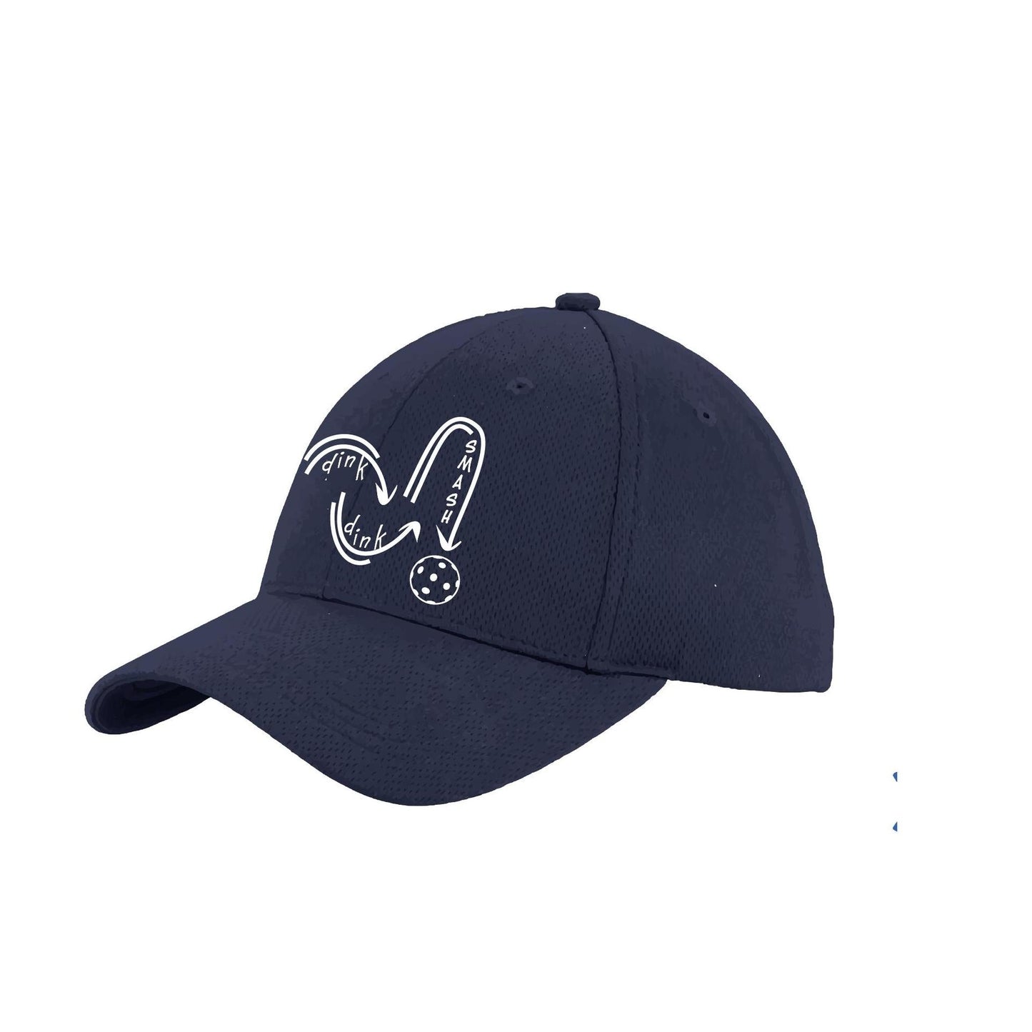 Dink Dink Smash (White) Custom | Pickleball Hat | Moisture-Wicking 100% Polyester