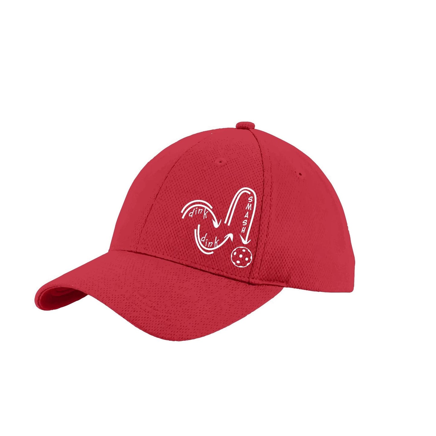 Dink Dink Smash (White) Custom | Pickleball Hat | Moisture-Wicking 100% Polyester