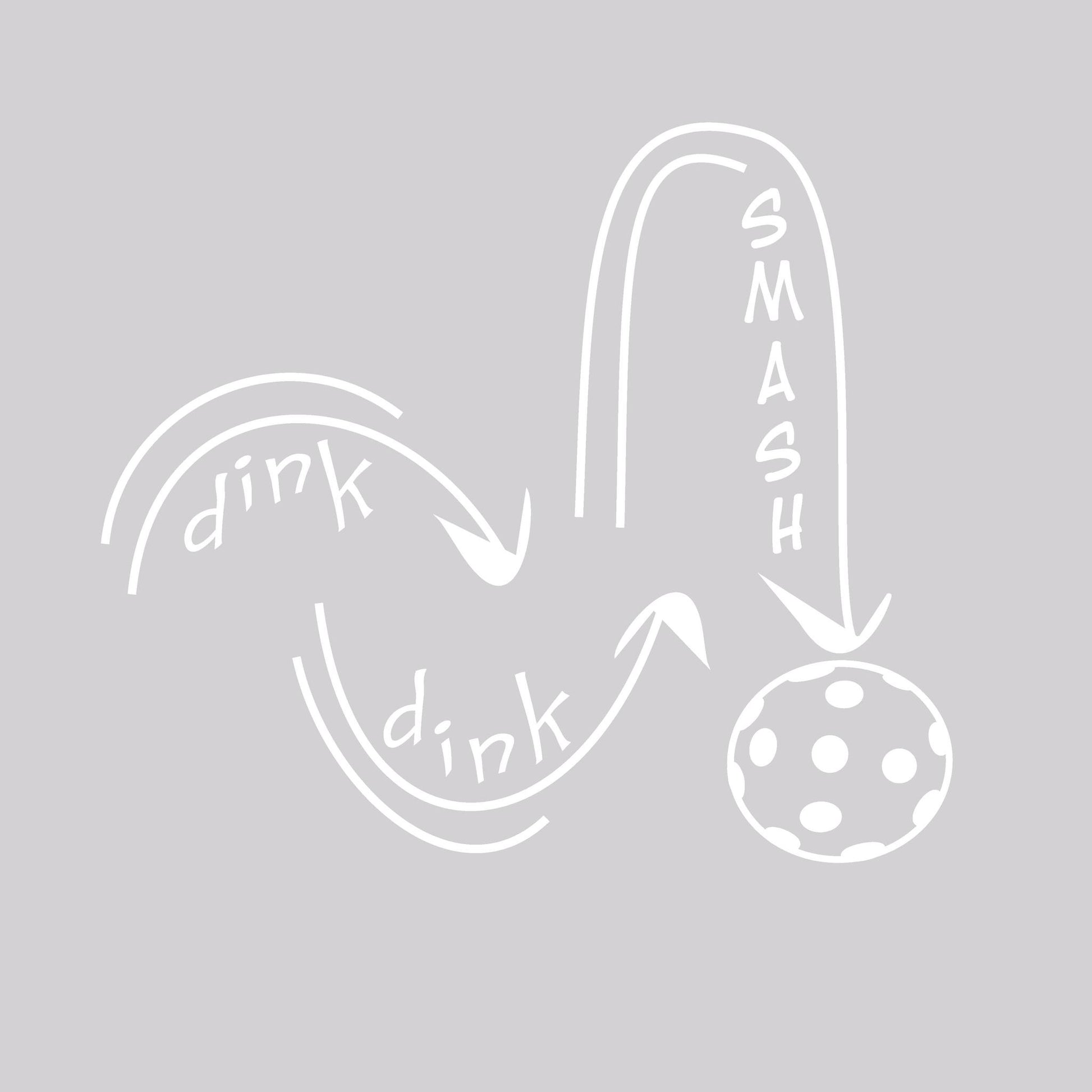 Dink Dink Smash (White) | Pickleball Visors | Moisture Wicking 100% Polyester