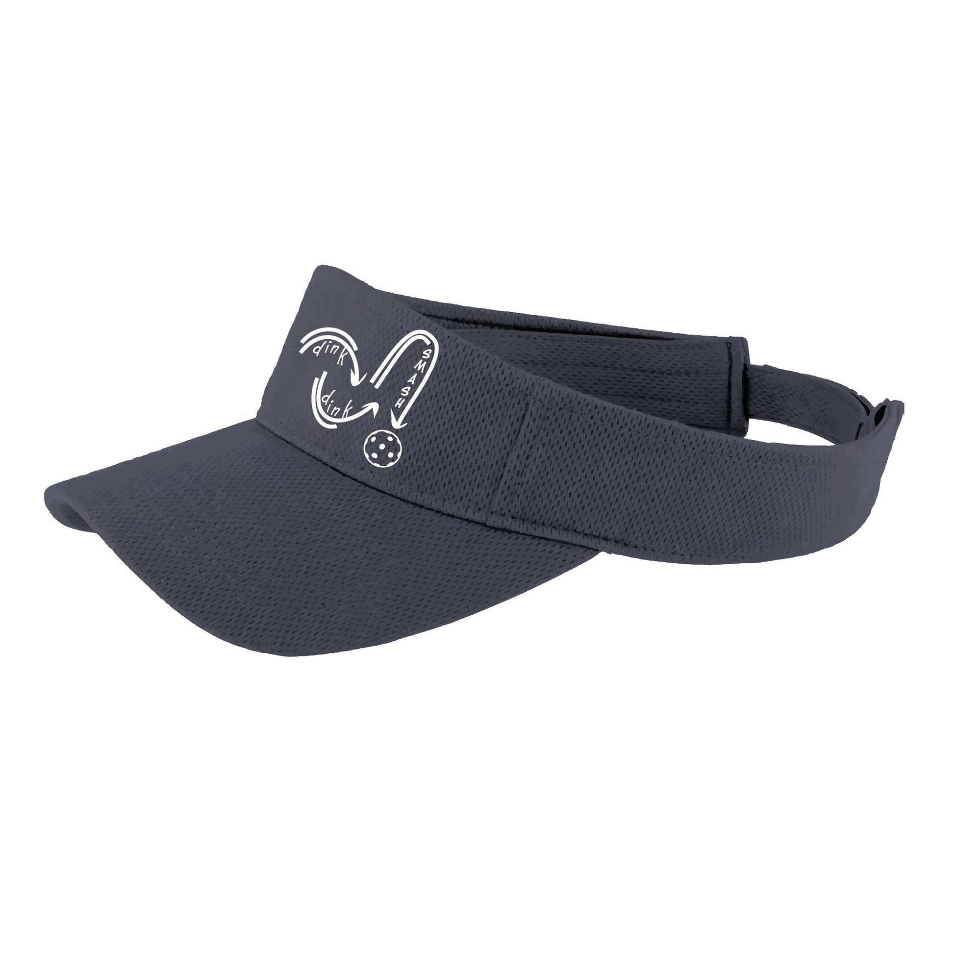 Dink Dink Smash (White) | Pickleball Visors | Moisture Wicking 100% Polyester