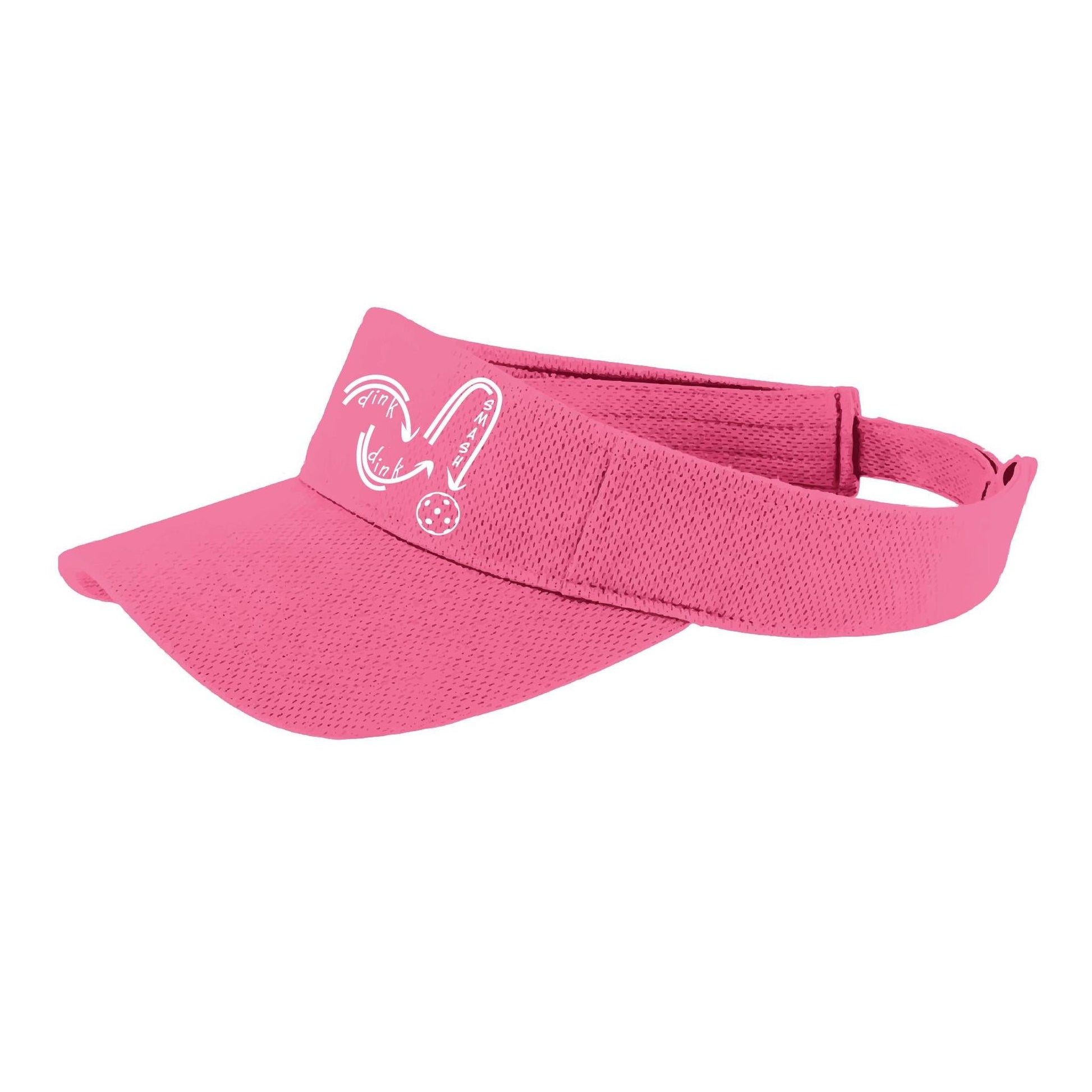 Dink Dink Smash (White) | Pickleball Visors | Moisture Wicking 100% Polyester