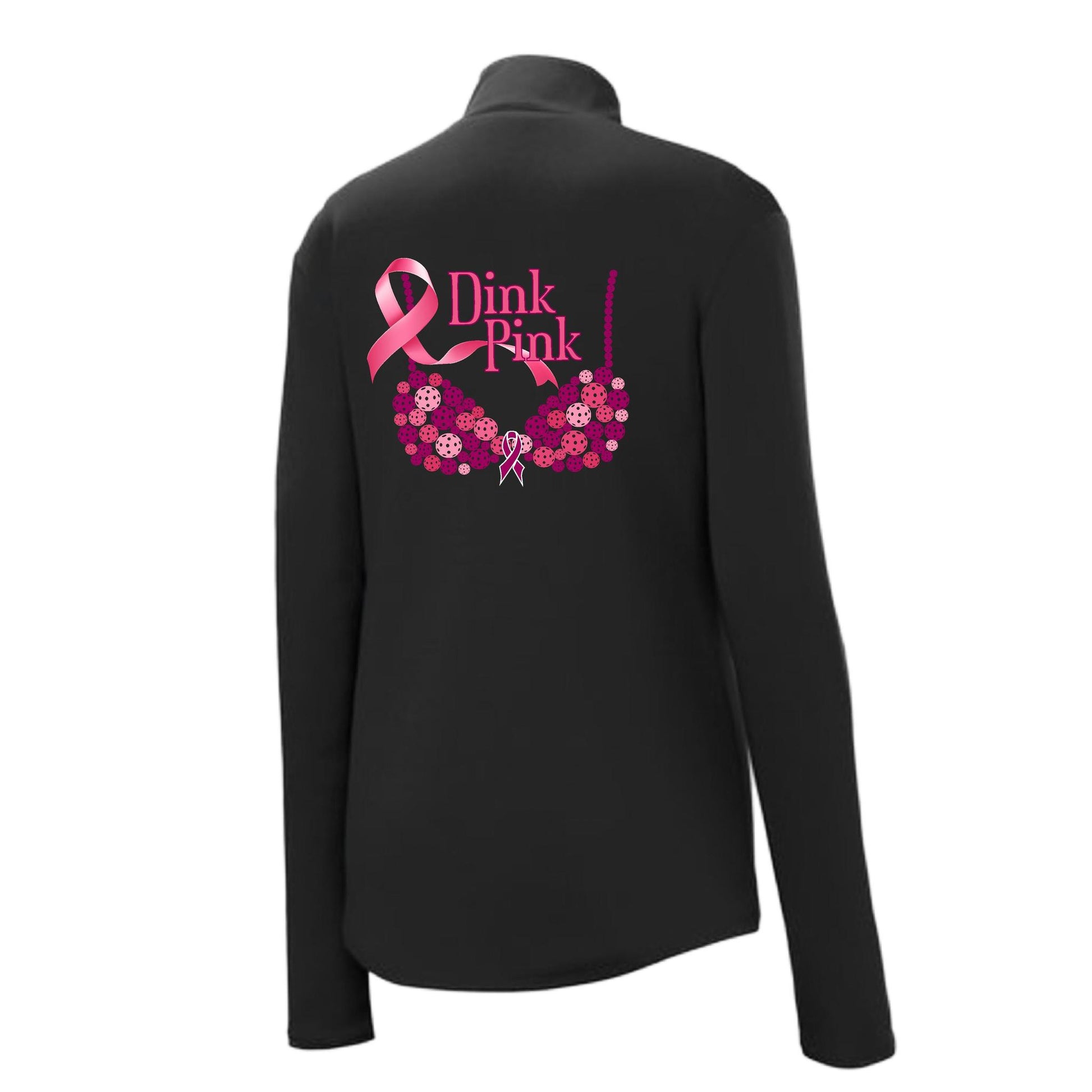 Dink Pink | Women's 1/4 Zip Pickleball Performance Pullover Shirt | 100% Polyester