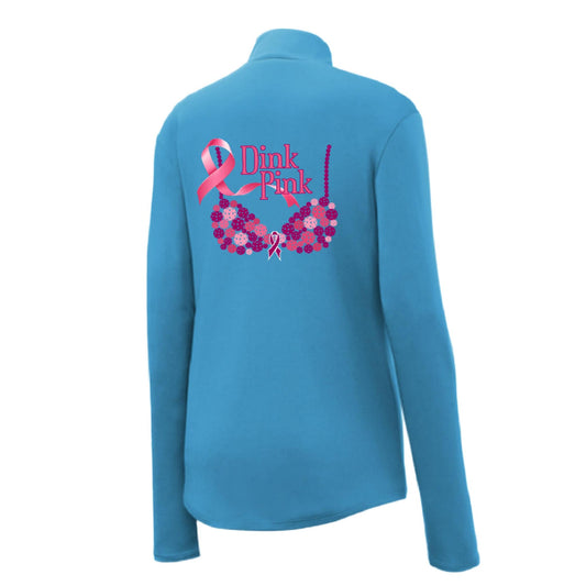Dink Pink | Women's 1/4 Zip Pickleball Performance Pullover Shirt | 100% Polyester