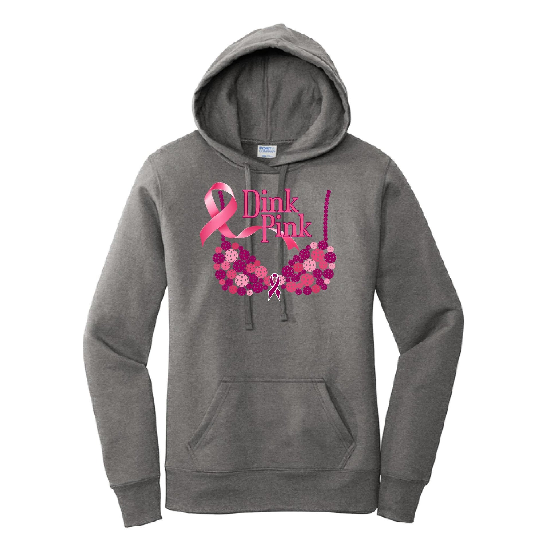 Dink Pink | Women’s Fitted Hoodie Pickleball Sweatshirt | 50% Cotton 50% Poly Fleece