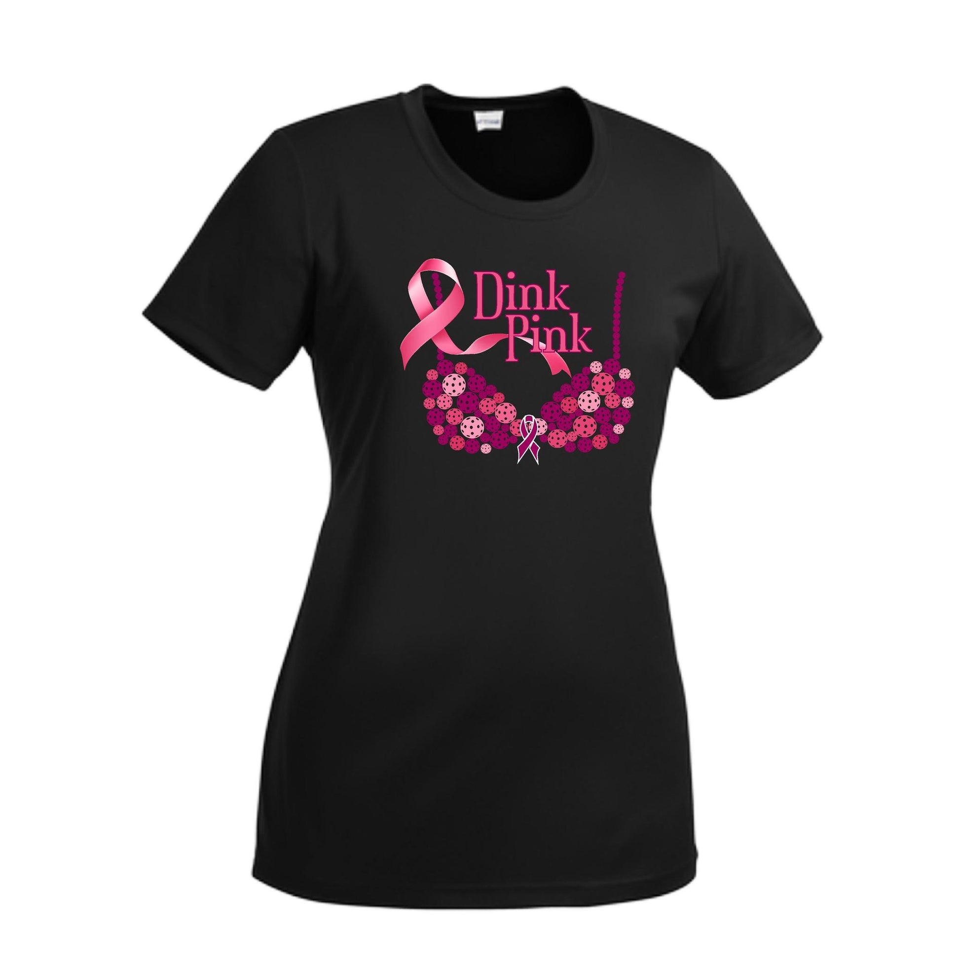 Dink Pink | Women’s Short Sleeve Crewneck Pickleball Performance T-Shirts | 100% Polyester