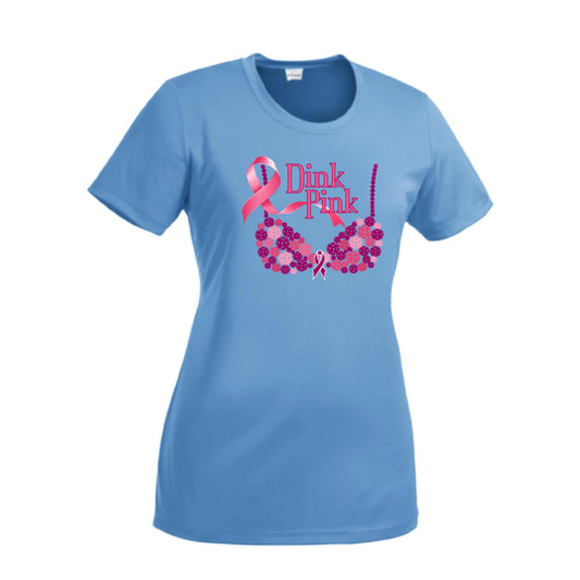 Dink Pink | Women’s Short Sleeve Crewneck Pickleball Performance T-Shirts | 100% Polyester