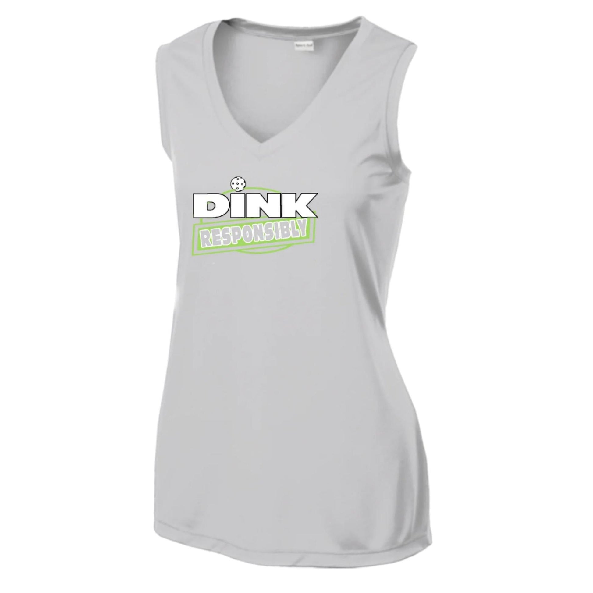 Dink Responsibly | Women’s Sleeveless Athletic Performance T-Shirt | 100% Polyester