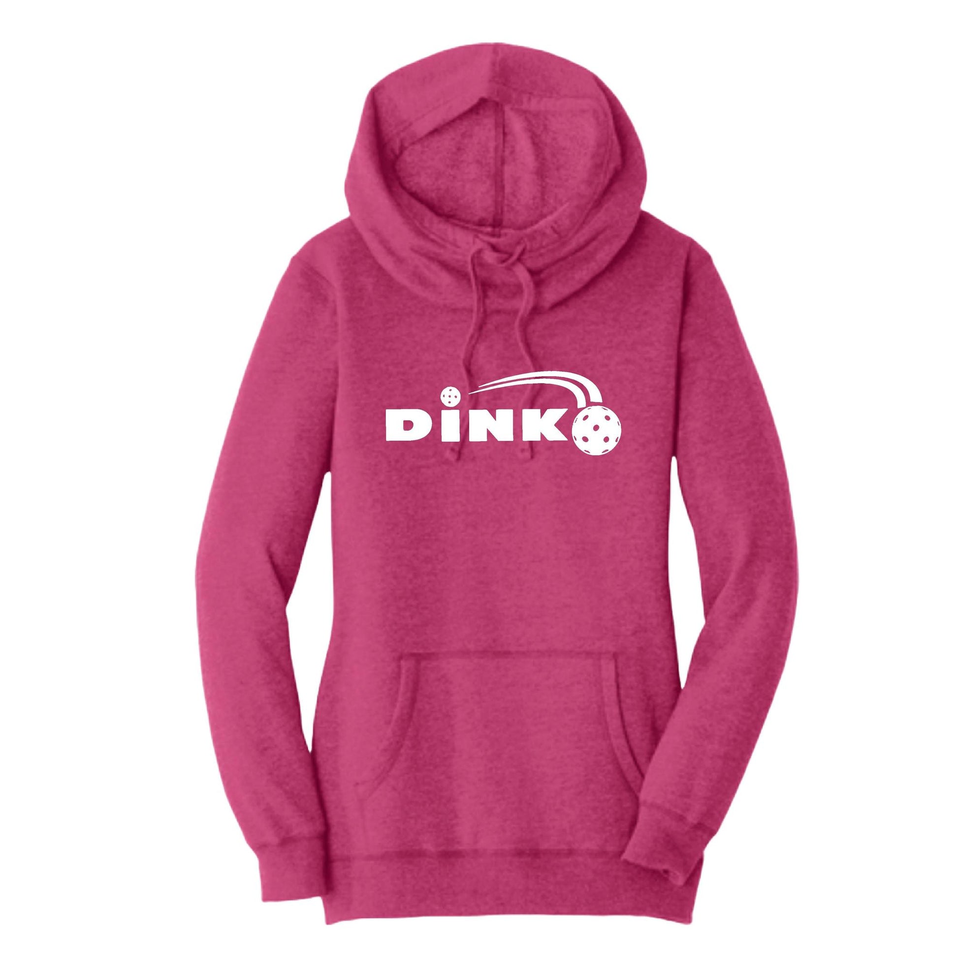 Dink | Women’s Cowl-Neck Hoodie Pickleball Sweatshirt | 55% Cotton 45% Poly Fleece