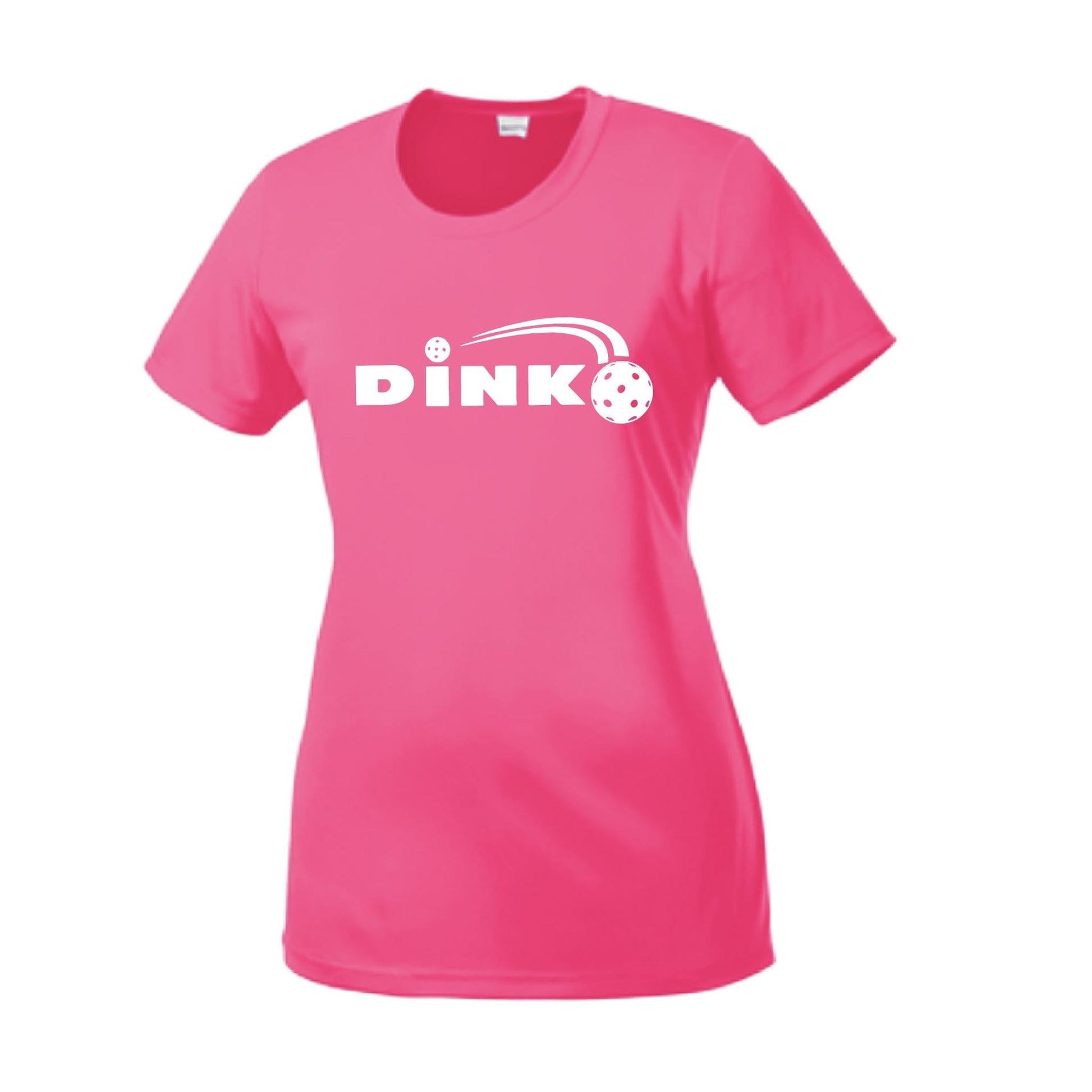 Dink | Women’s Short Sleeve Crewneck Pickleball Performance T-Shirts | 100% Polyester