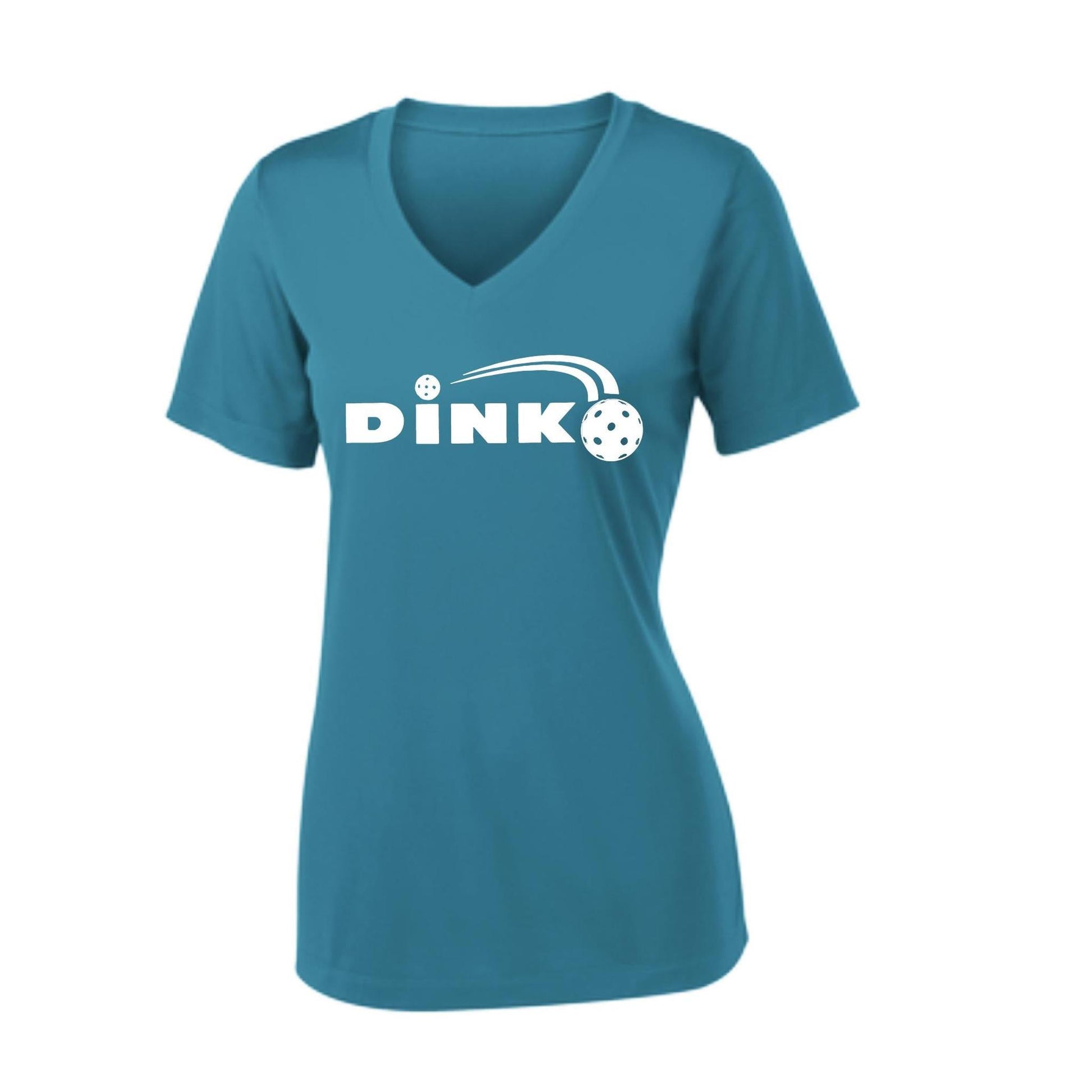Dink | Women's Short Sleeve V-Neck Pickleball Performance T-Shirts | 100% Polyester