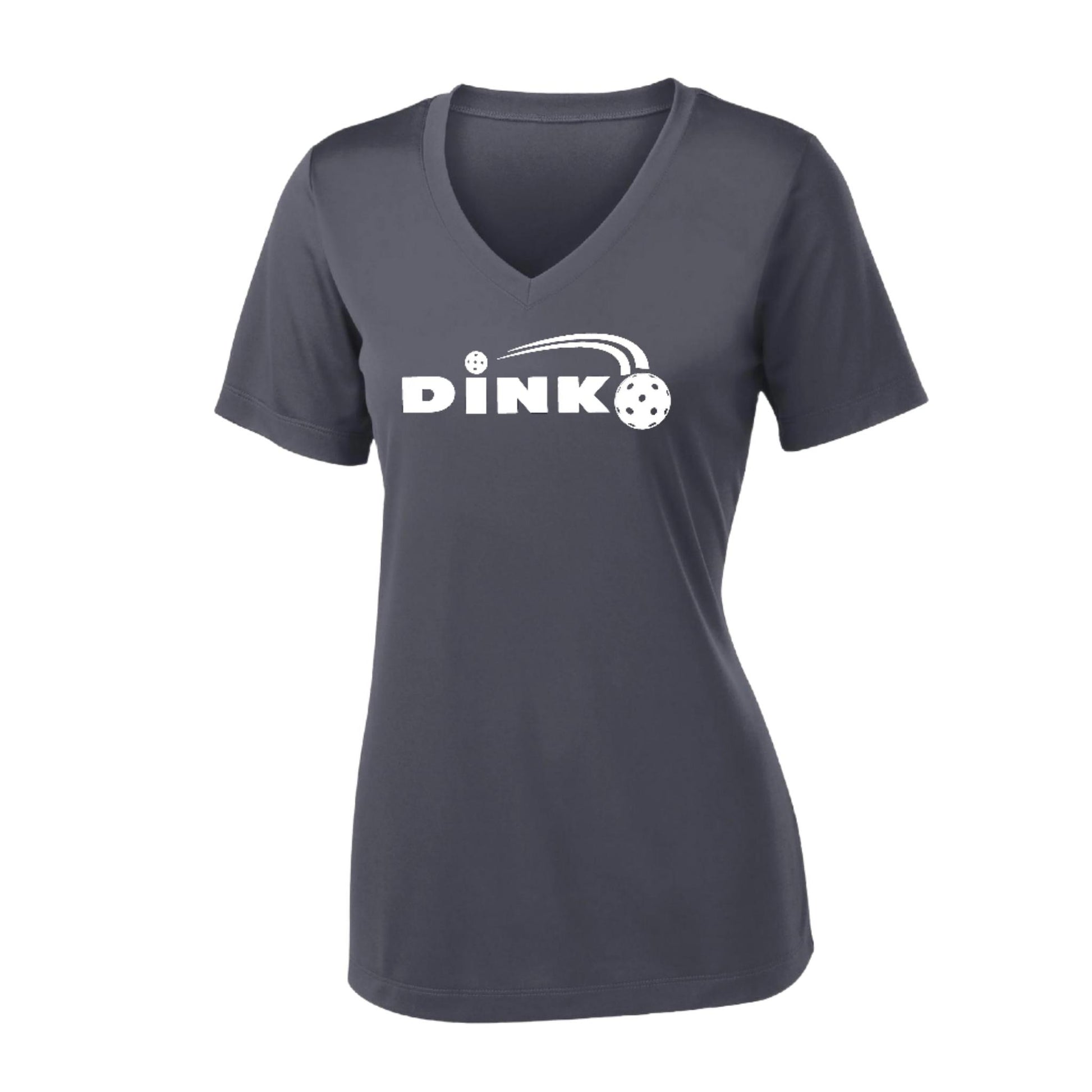 Dink | Women's Short Sleeve V-Neck Pickleball Performance T-Shirts | 100% Polyester