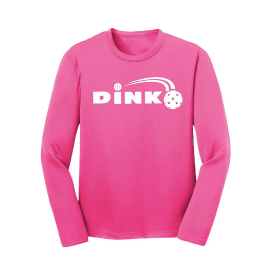 Dink | Youth Long Sleeve Pickleball Performance T-Shirts | 100% Polyester