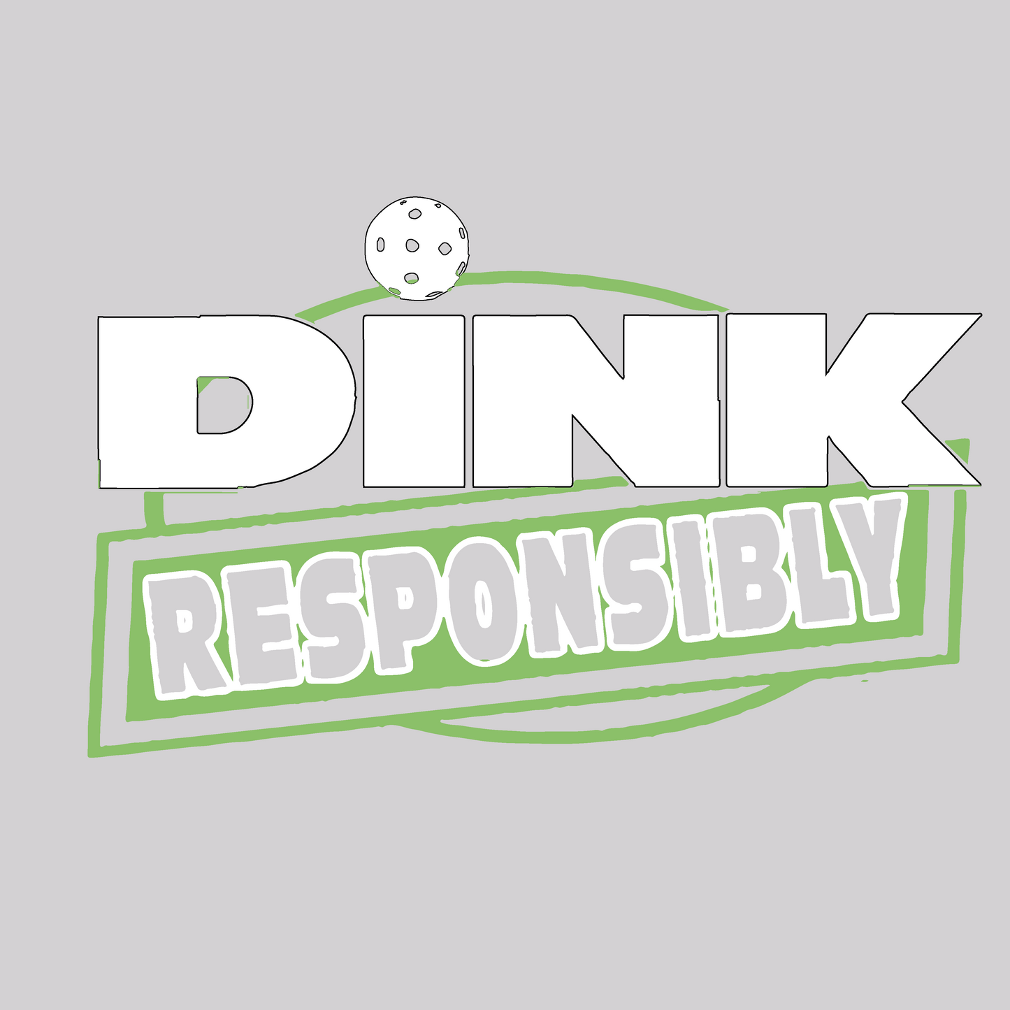 Dink Responsibly | Men's Long Sleeve Athletic Shirt | 100% Polyester