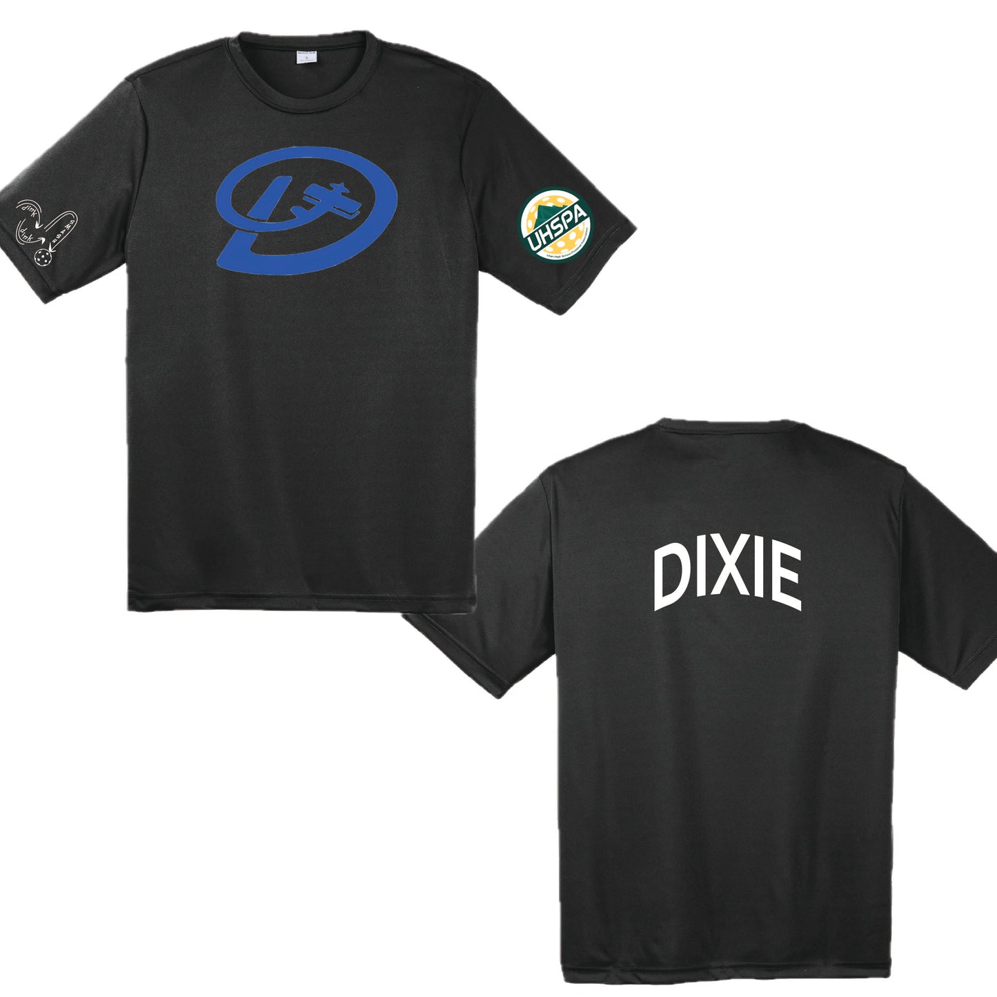 Dixie High USHPA | Men's Short Sleeve White Crewneck T-Shirts | 100% Polyester