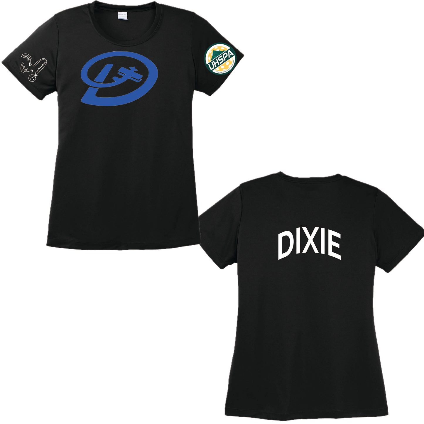 Dixie High UHSPA | Women's Short Sleeve Crewneck T-Shirts | 100% Polyester