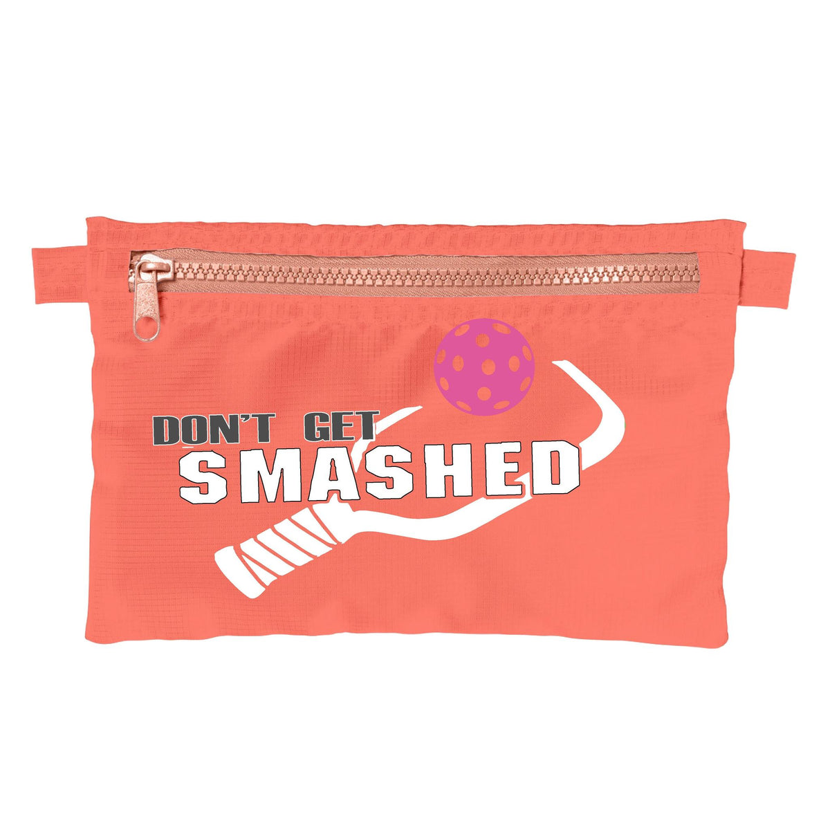 Don't Get Smashed (10 Custom Pickleball Colors) | Pickleball Cosmetic Stash Pouch Bag | Small Size Court Stash Bag