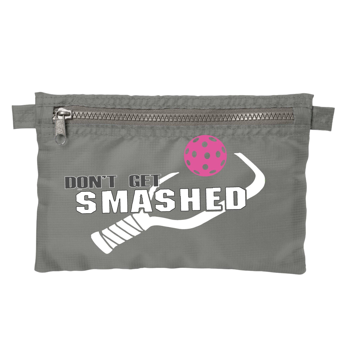 Don't Get Smashed (10 Custom Pickleball Colors) | Pickleball Cosmetic Stash Pouch Bag | Small Size Court Stash Bag