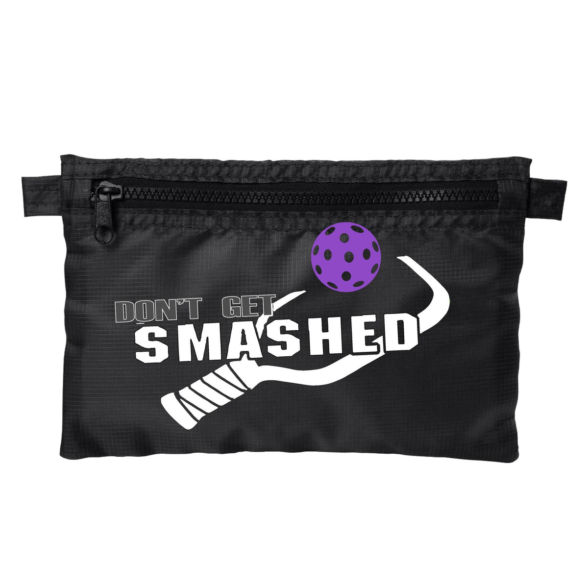 Don't Get Smashed (10 Custom Pickleball Colors) | Pickleball Cosmetic Stash Pouch Bag | Small Size Court Stash Bag