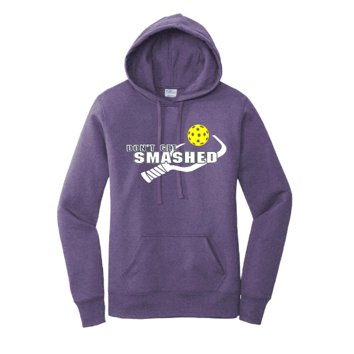 Don't Get Smashed (10 Custom Pickleball Colors) | Women’s Fitted Hoodie Pickleball Sweatshirt | 50% Cotton 50% Poly Fleece