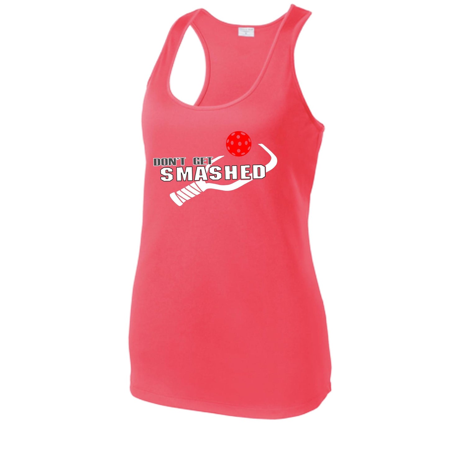 Don't Get Smashed (10 Custom Pickleball Colors) | Women's Racerback Pickleball Tank | 100% Polyester