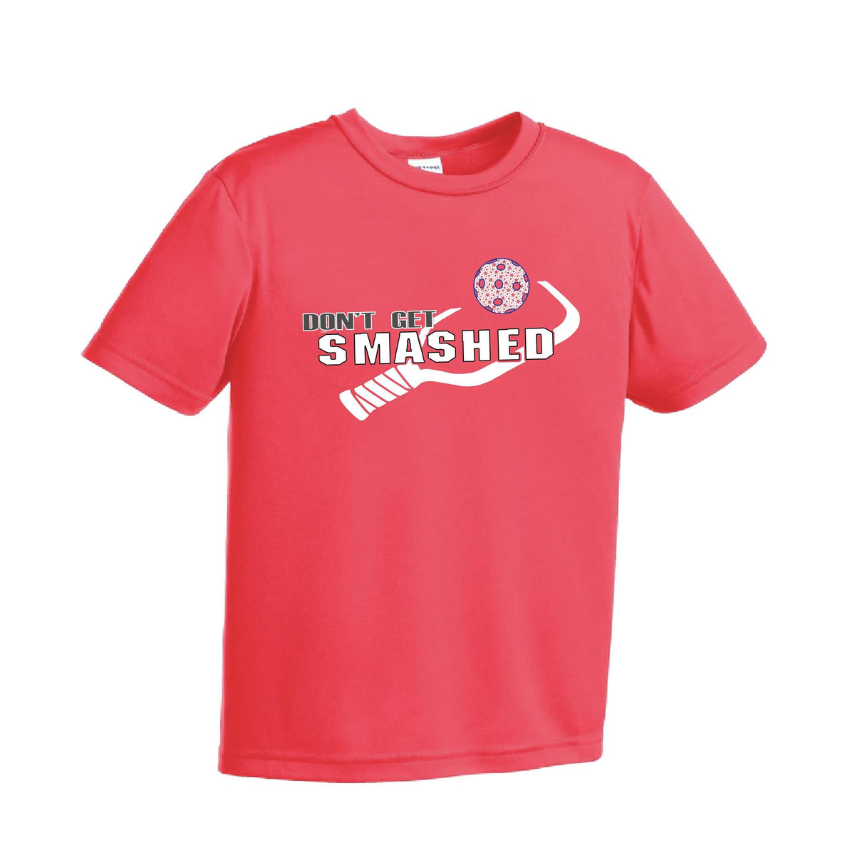 Don't Get Smashed (10 Custom Pickleball Colors) | Youth Short Sleeve Pickleball Performance T-Shirts | 100% Polyester