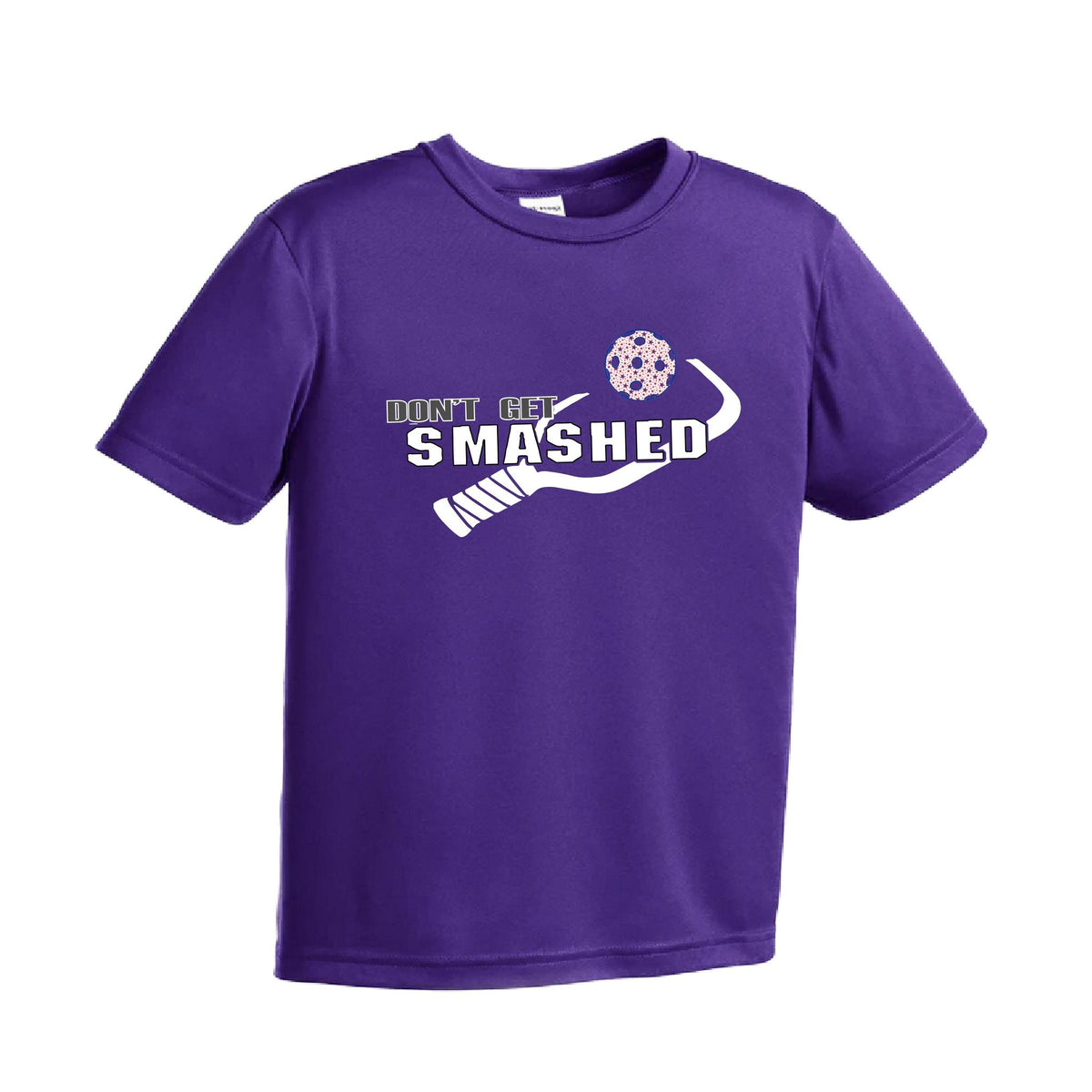 Don't Get Smashed (10 Custom Pickleball Colors) | Youth Short Sleeve Pickleball Performance T-Shirts | 100% Polyester