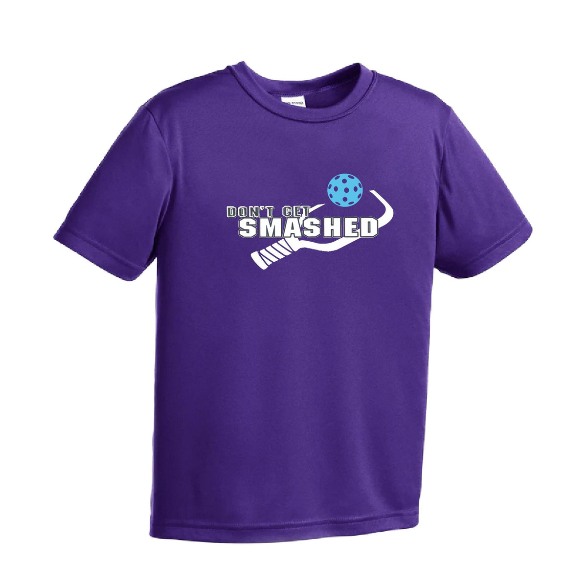 Don't Get Smashed (10 Custom Pickleball Colors) | Youth Short Sleeve Pickleball Performance T-Shirts | 100% Polyester