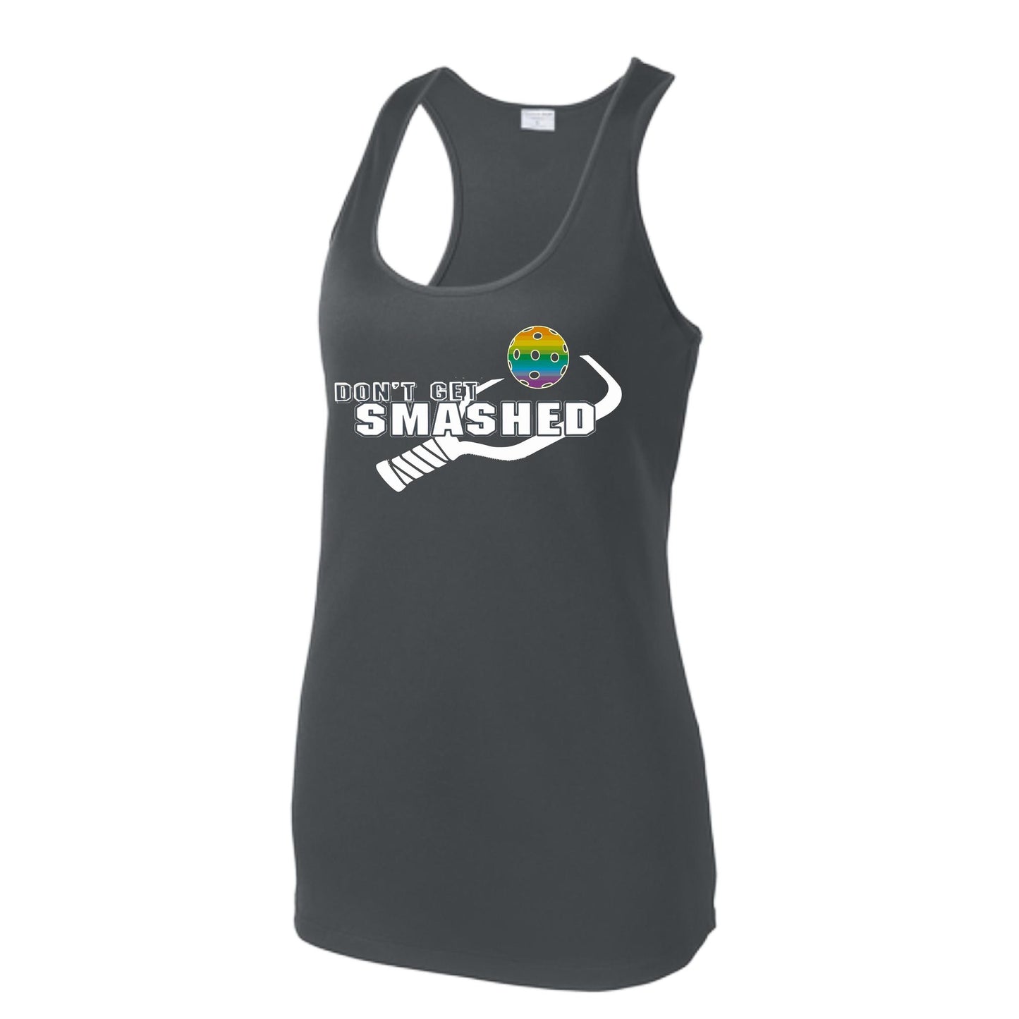 Don't Get Smashed (10 Custom Pickleball Colors) | Women's Racerback Pickleball Tank | 100% Polyester