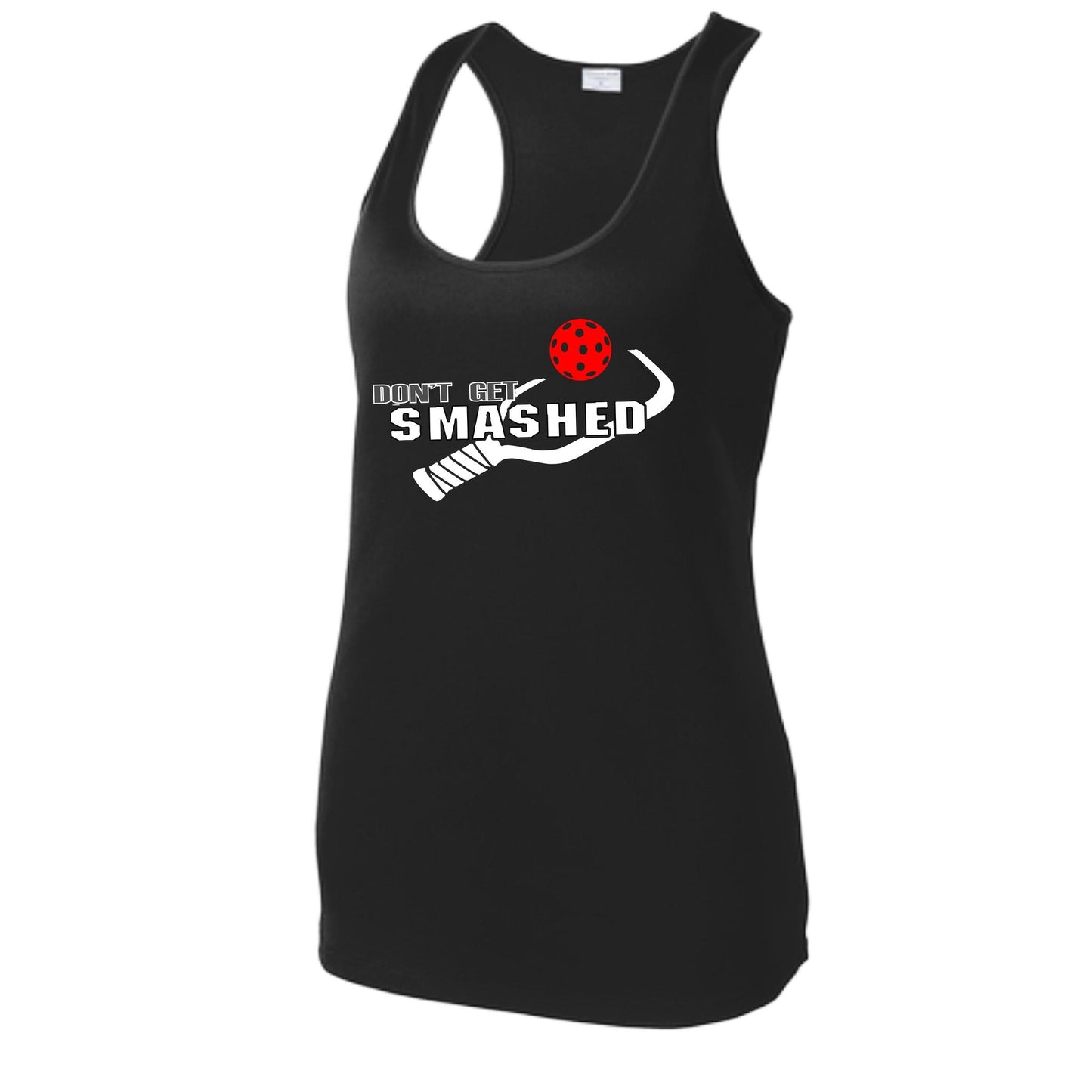 Don't Get Smashed (10 Custom Pickleball Colors) | Women's Racerback Pickleball Tank | 100% Polyester