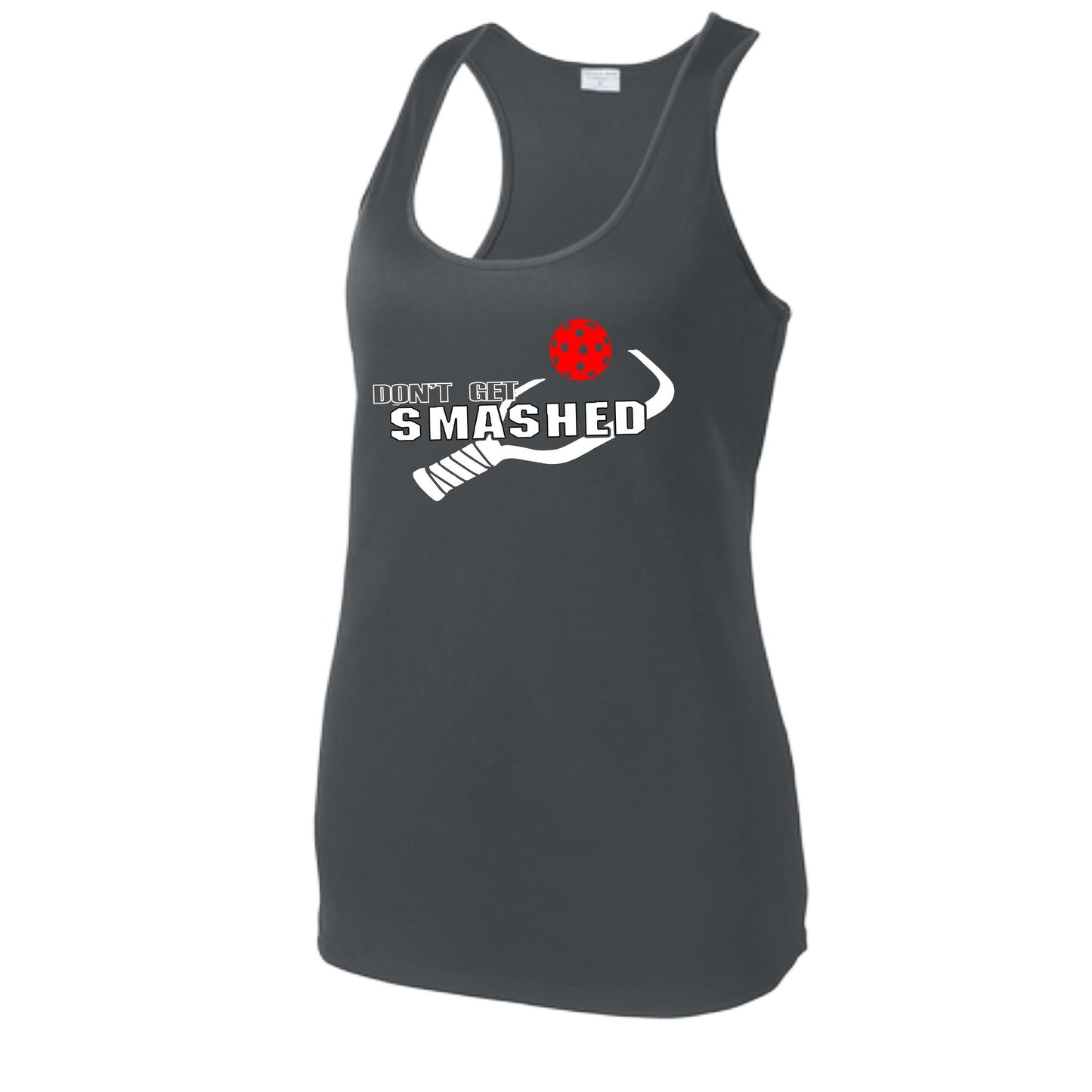 Don't Get Smashed (10 Custom Pickleball Colors) | Women's Racerback Pickleball Tank | 100% Polyester